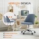 preview thumbnail 20 of 46, Armless Fabric Home Office Desk Chairs, Adjustable Height Swivel Task Vanity Chair, Task Chairs with Swivel Wheels - N/A