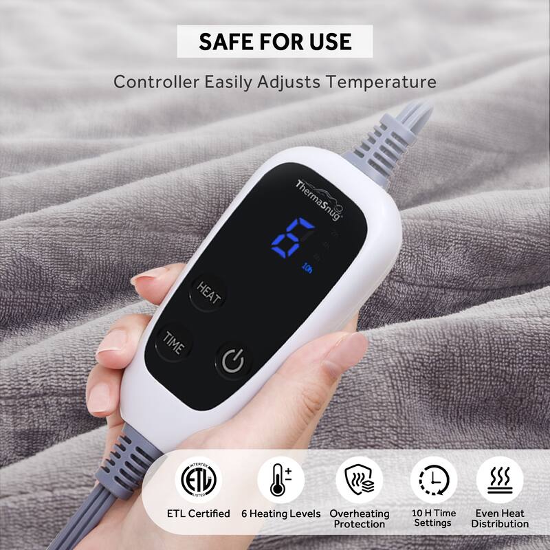 Heated Blanket Electric Throw Fast Heating Ultra Soft Warm Flannel