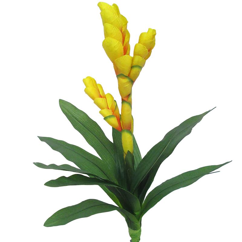 Artificial Vriesea Bromeliad Flower Stem Tropical Spray 18in