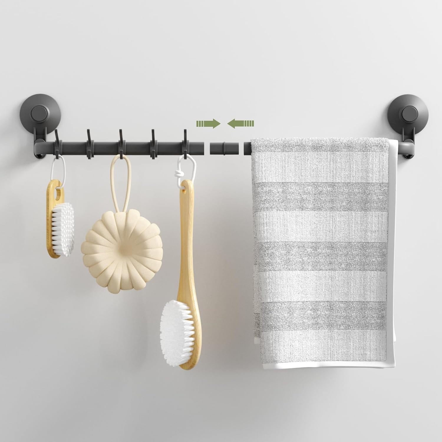 Suction cup towel rack for shower 2025