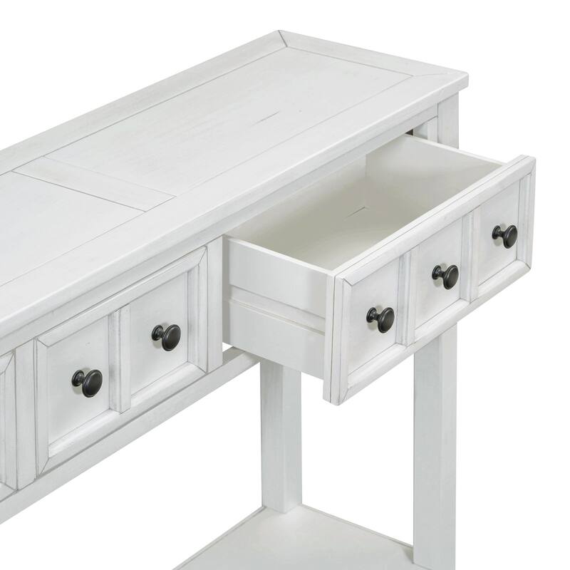 Multi-drawer entry console table