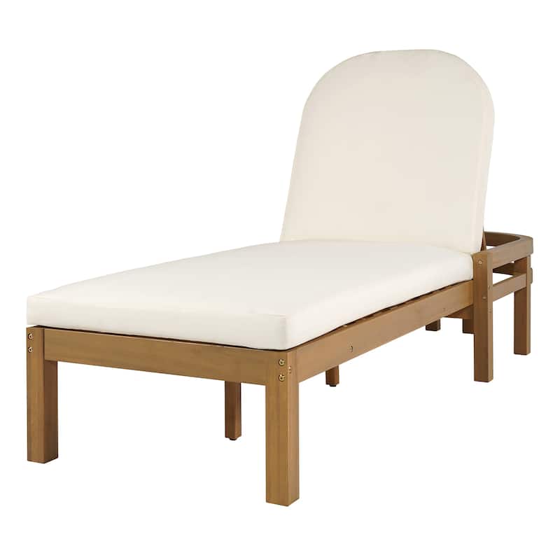 5-Position Adjustable Outdoor Chaise Lounge with Arched Backrest by Leisure Zone