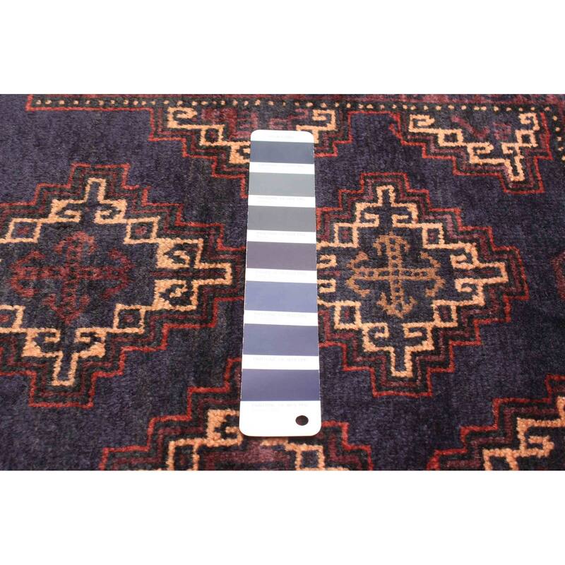 ECARPETGALLERY Hand-knotted Teimani Dark Navy Wool Rug - 3'1 x 4'10