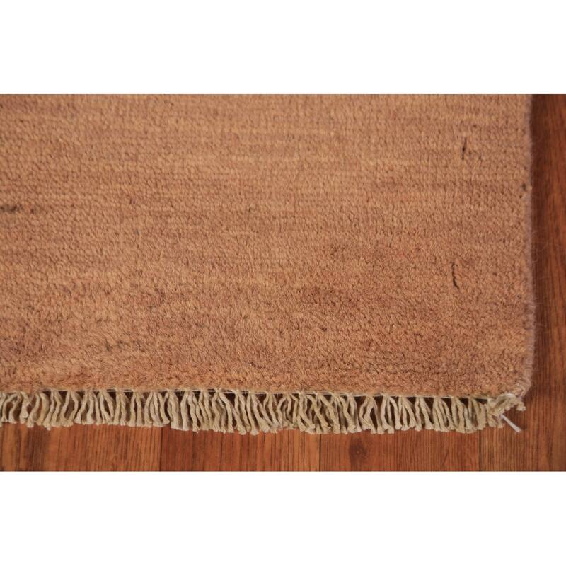 Gabbeh Oriental Rug Hand-Knotted Brown Wool Carpet - 2'6" x 4'4"