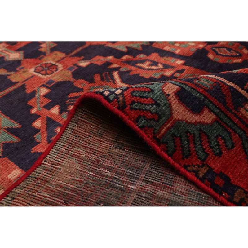 ECARPETGALLERY Hand-knotted Andelz Navy Wool Rug - 4'0 x 7'0