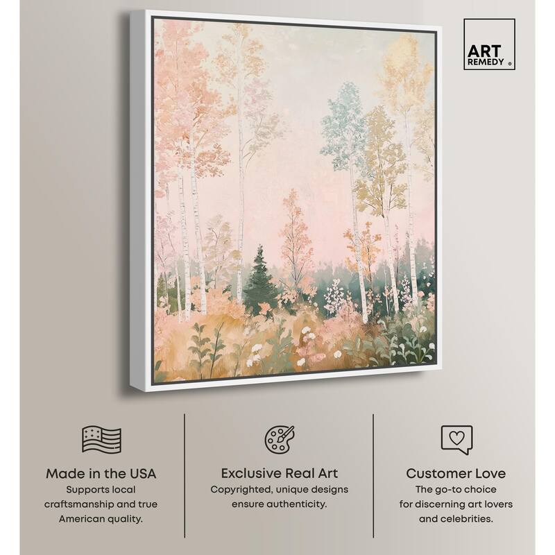 Birch Trees Canvas by Art Remedy