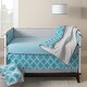 preview thumbnail 2 of 0, Lambs & Ivy Ryan Collection Blue/Gray/White Geometric Crib Skirt