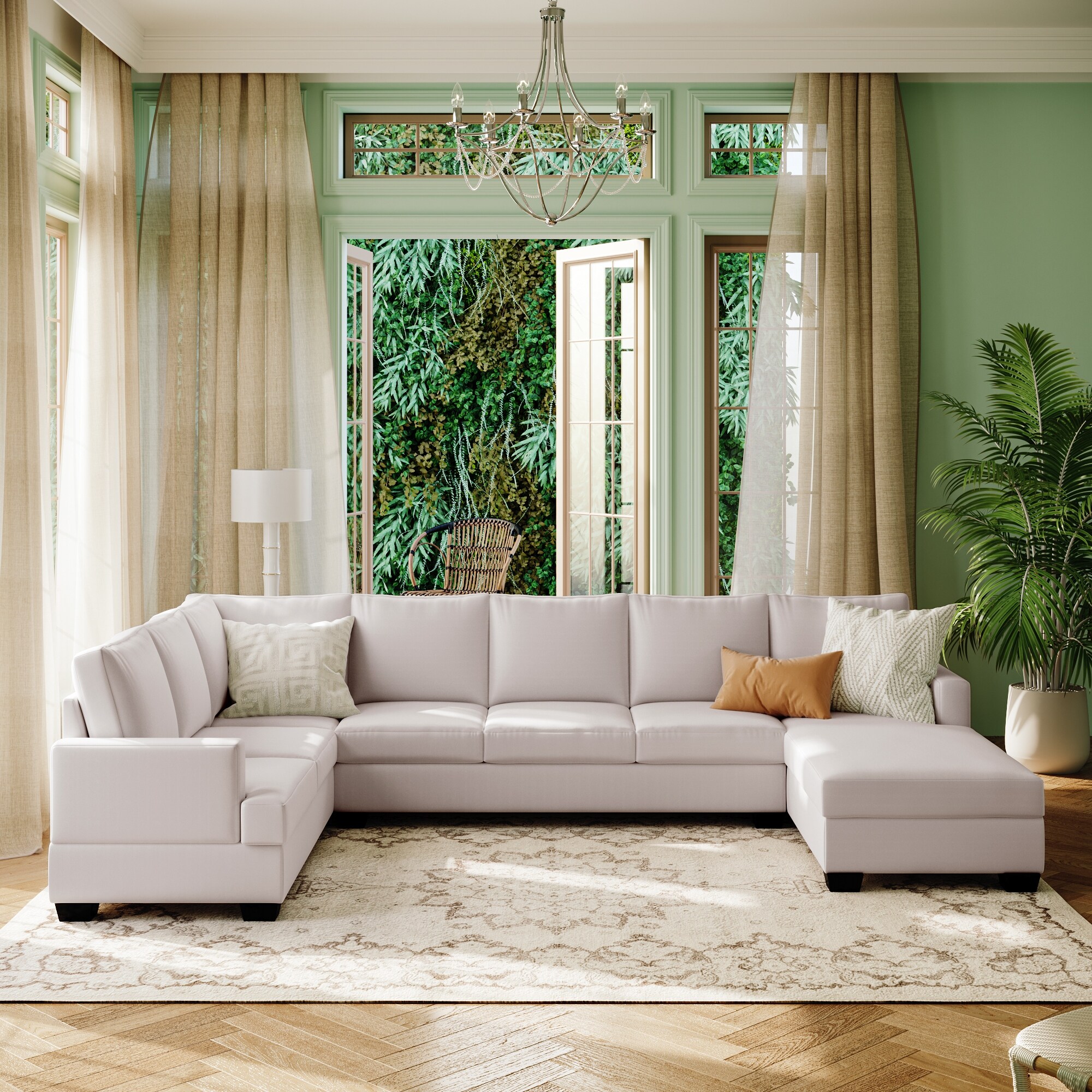 Extra deep online u shaped sectional