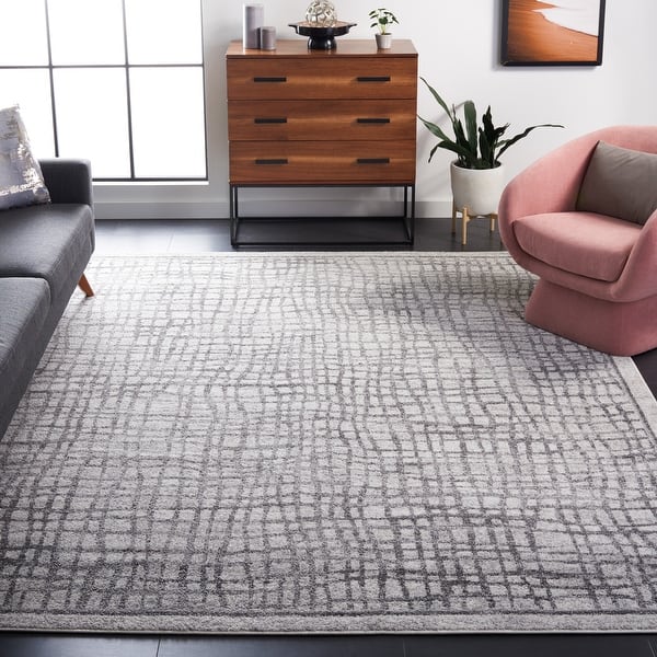 slide 2 of 24, SAFAVIEH Adirondack Abstract Grid Distressed Rug