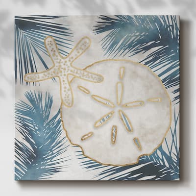 Shells and Palms II-Gallery Wrapped Canvas