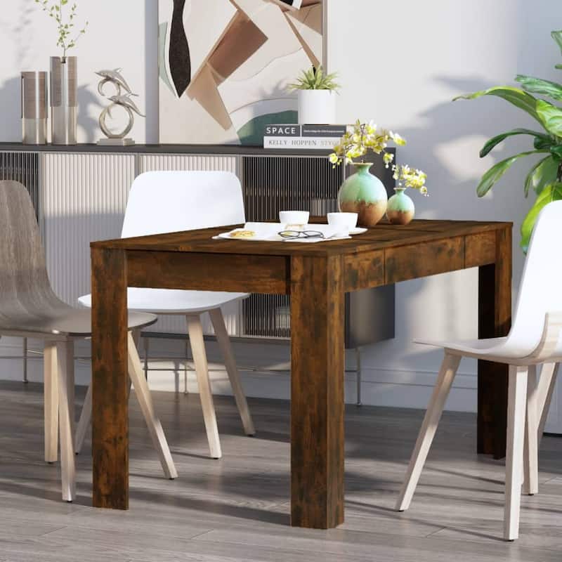 vidaXL Dining Table Engineered Wood Kitchen Dining Room Furniture Multi Colors - 55.1" x 29.3" x 29.9"