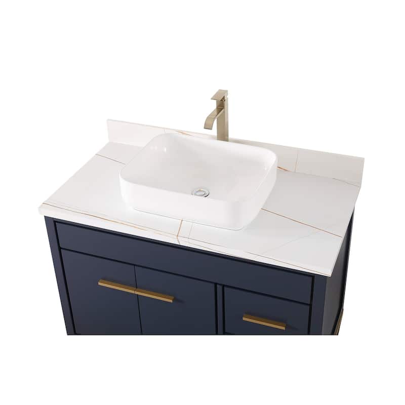 42" Tennant Brand Modern Style Beatrice Vessel Sink Bathroom Vanity