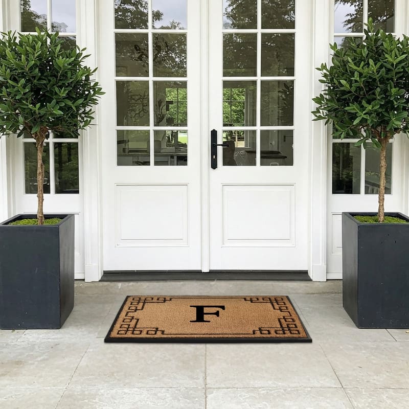 A1HC Natural Coir & Rubber Door Mat, Heavy Duty, Dirt Trapping, Long-Lasting Entrance Doormats,Thick & Durable Outdoor Entry Mat