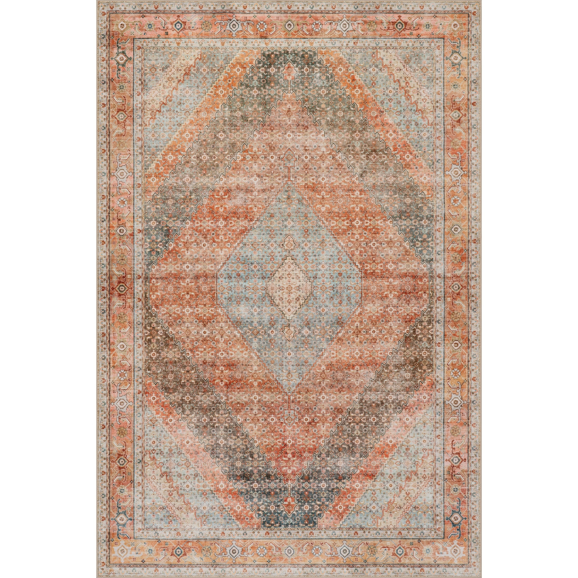 Nuloom Junali Medallion Washable Area Rug