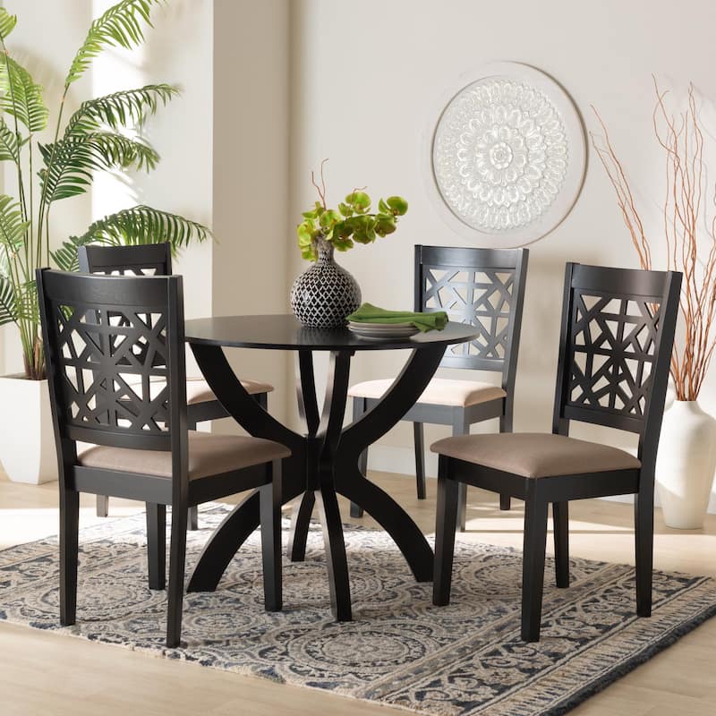 Lena Modern Wood 5-Piece Dining Set