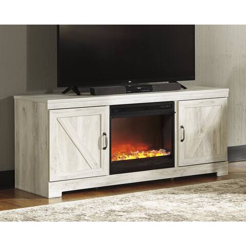 63" TV Stand with Fireplace - 63.39" W x 19.33" D x 25.79" H