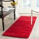preview thumbnail 49 of 110, SAFAVIEH Milan Shag Maibritt 2-inch Thick Area Rug 2' X 10' Runner - Red
