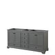 preview thumbnail 13 of 15, Deborah 72-inch Double Bathroom Vanity, No Mirrors Dark Gray, Black Trim, No Top