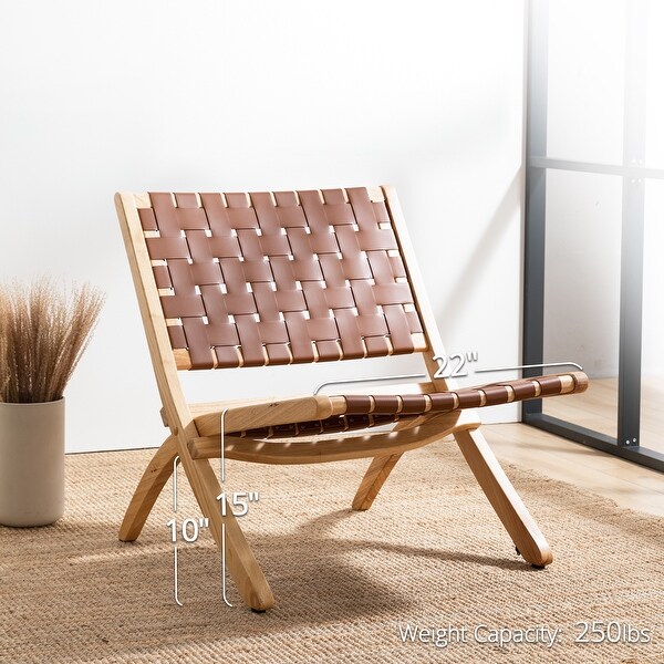 XINYI LU L 3 80’s ヴィンテージ　LuDeK 革張りチェア LUE BONA Mid-century Wood Woven Accent Chair Cognac Leather