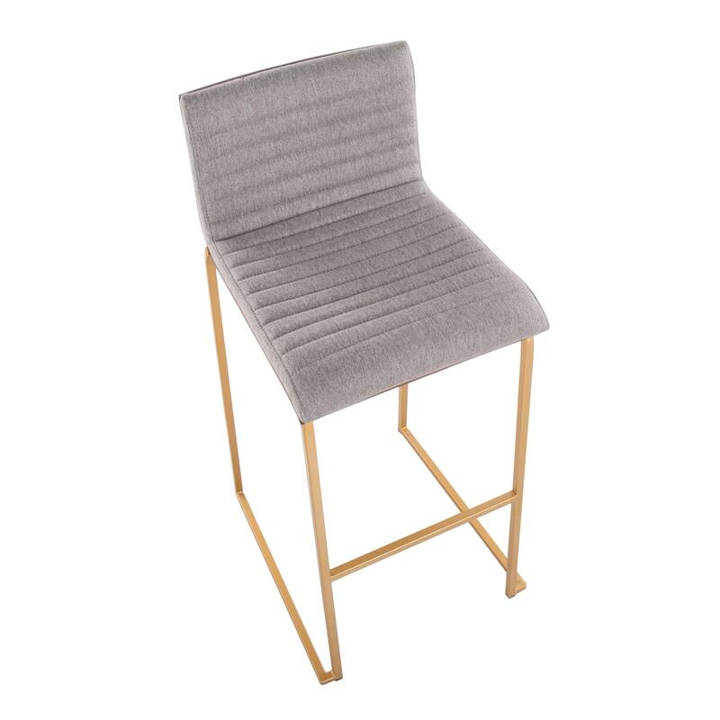 Silver Orchid Magda 30" Fixed-Height Upholstered Bar Stool (Set of 2)