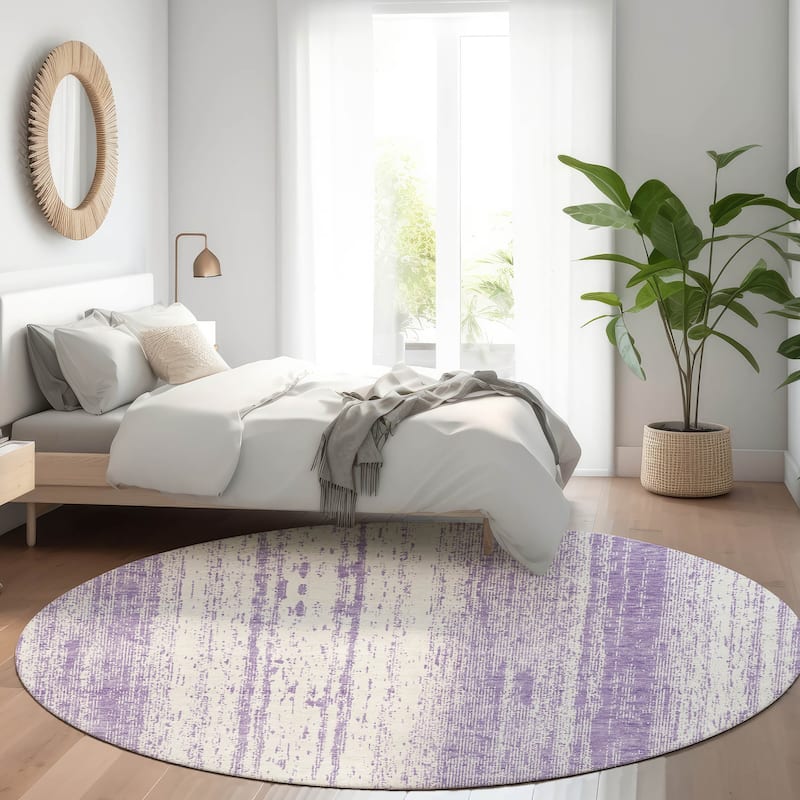 Premium Washable Super Soft Transitional Ombre Mayfield Rug - Purple - 8' x 8'