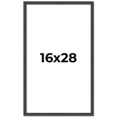 16x28 Frame Brown Solid Wood Picture Frame - Complete Modern Photo
