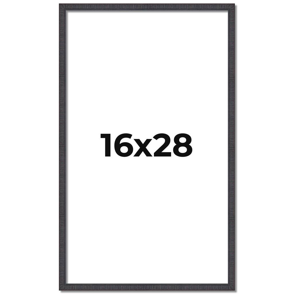 16x28 Frame Brown Solid Wood Picture Frame - Complete Modern Photo
