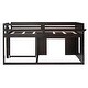 preview thumbnail 18 of 18, Modern Twin Size Loft Bed With Cabinet and Shelf,Solid Construction