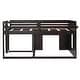 preview thumbnail 18 of 58, Wood Loft Bed with Ladder, Drawers and Safe Guardrail, Maximized Storage Space, Twin Size