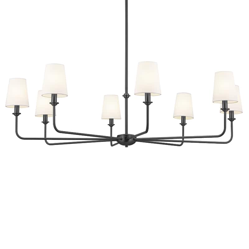 Kichler Lighting Pallas 8-Light Black Chandelier - 42.75 in