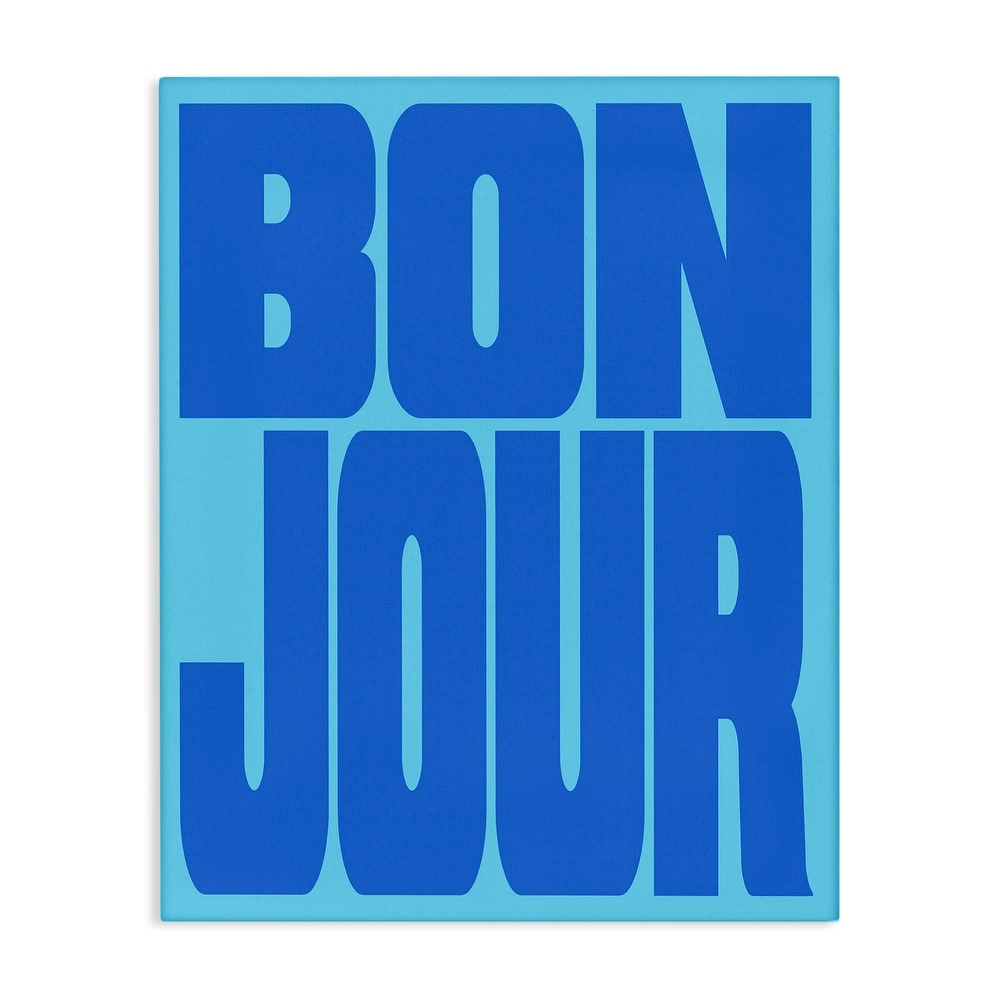 Stupell Bonjour Blue Tones Canvas Wall Art Design By House of Lulu