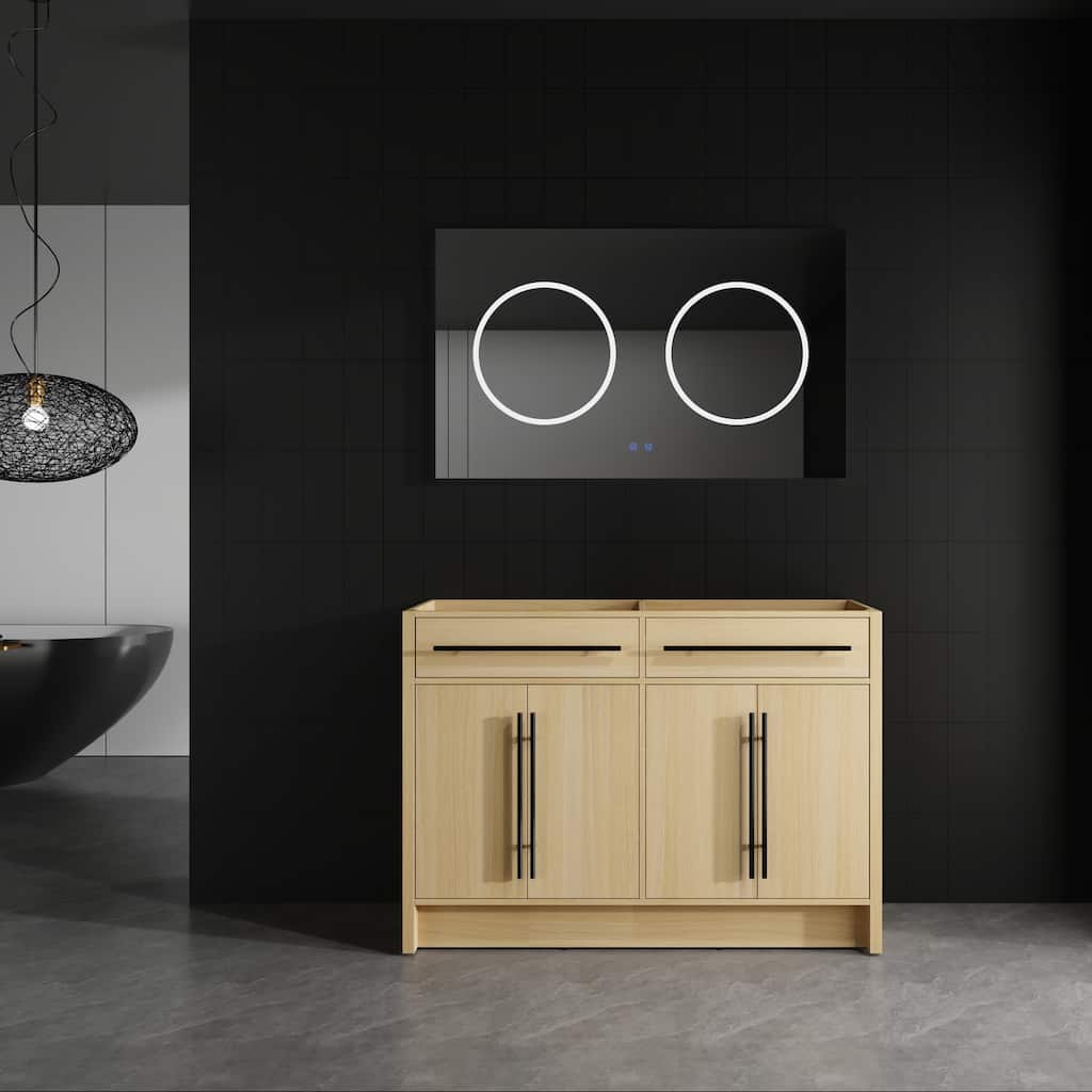 GDFStudio - Ravello Modern Freestanding Bathroom Vanity Cabinet with 4-Soft Closing Doors, Sink NOT INCLUDED - 48"