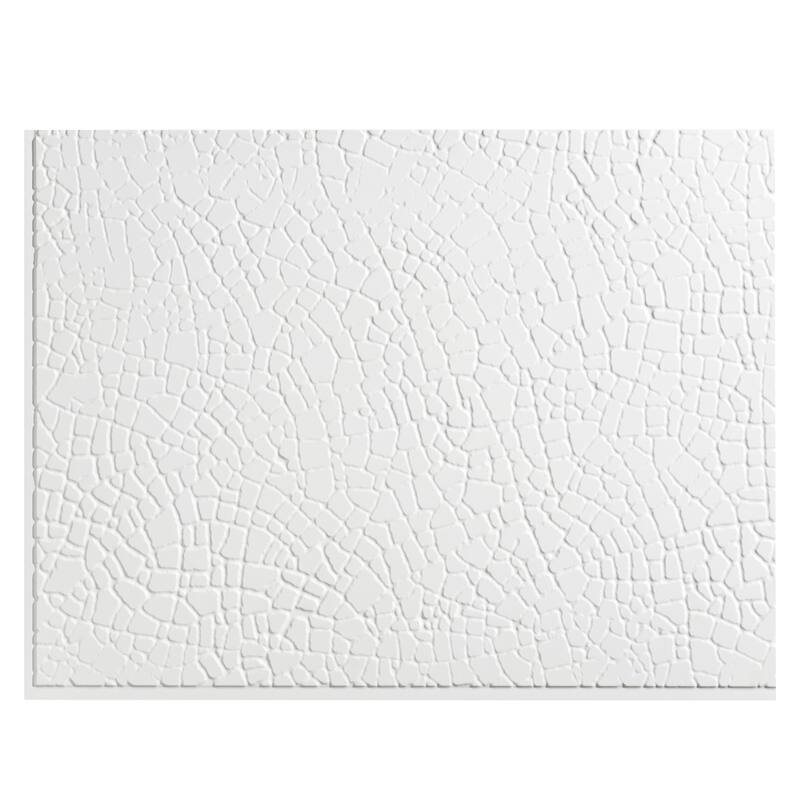 FASÄDE Safari Decorative Vinyl Backsplash Panel - 15 Sq Ft Kit - Matte White
