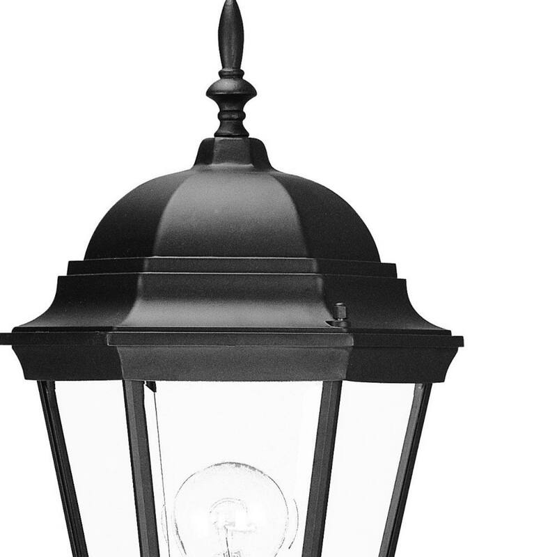 Aluminum Swing Arm Lantern Wall Light with Beveled Glass - 10” x 9” x 21.5” (D x W x H)