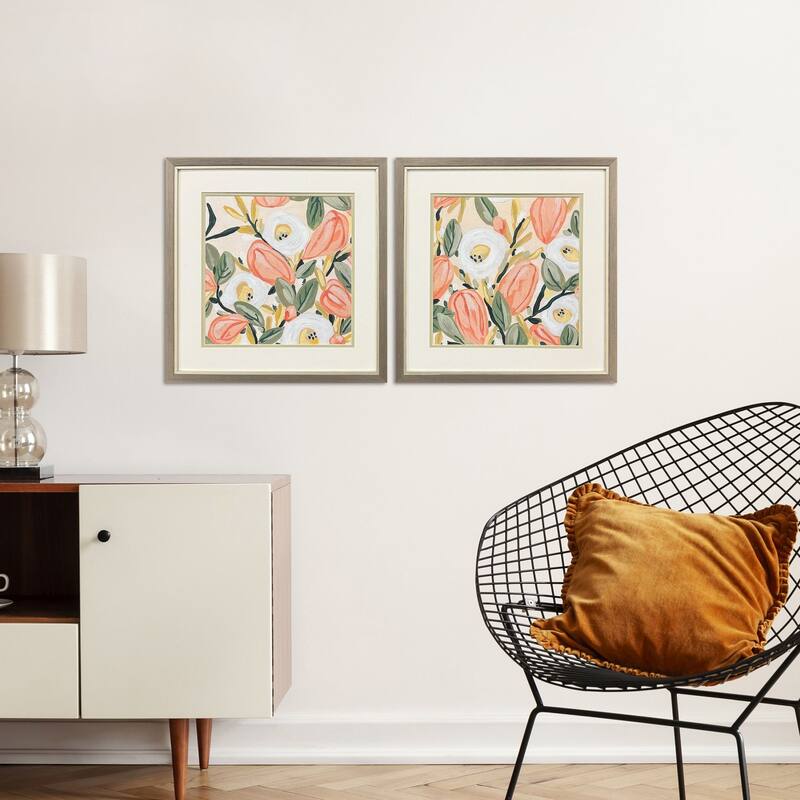 Paragon Gleeful Garden Framed Art - Set of 2 - 2-piece Set