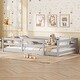 preview thumbnail 3 of 10, Montessori Floor Bed with Fence,Wood Kids Bed,Twin Size