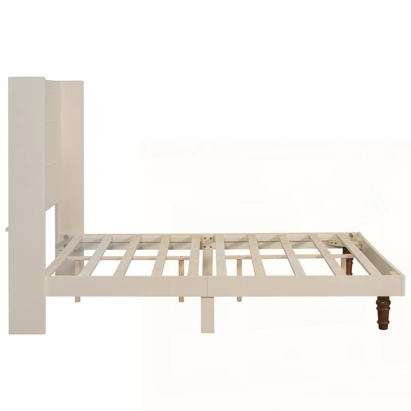 54 "High Headboard Wood Platform Bed Frame
