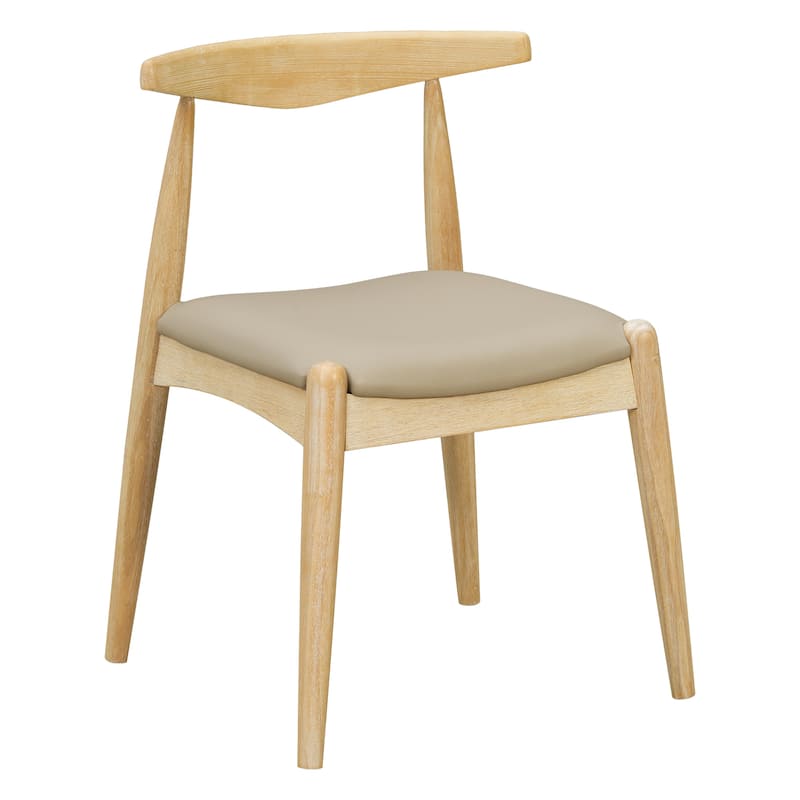 Christopher Knight Home - Walden Vintage Solid Wood Upholstered Dining Chair Set of 2 with Ergonomic Backrest