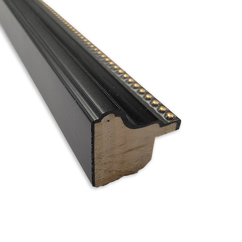Stylish Black Narrow Non-Beveled Wood Framed Full-Length On the Door Mirror - Stylish Black Narrow - Glass Size 14x48
