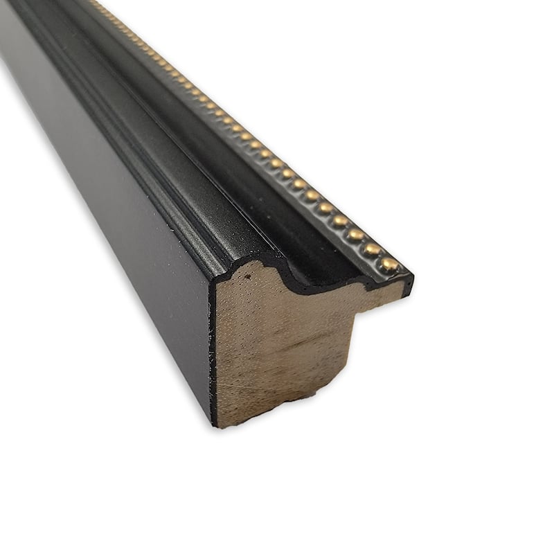 Stylish Black Narrow Non-Beveled Wood Framed Wall Mirror - Stylish Black Narrow