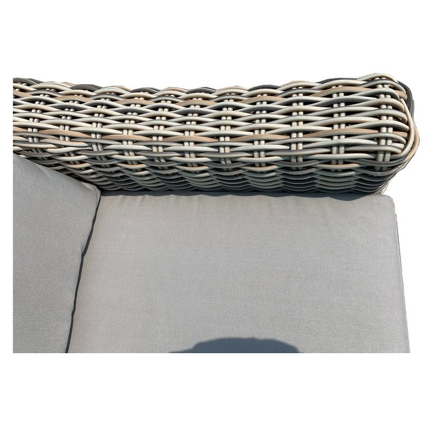 Teva Patio Furniture Hawaii ThreeTone Wicker Gray/Off White/Beige Arm