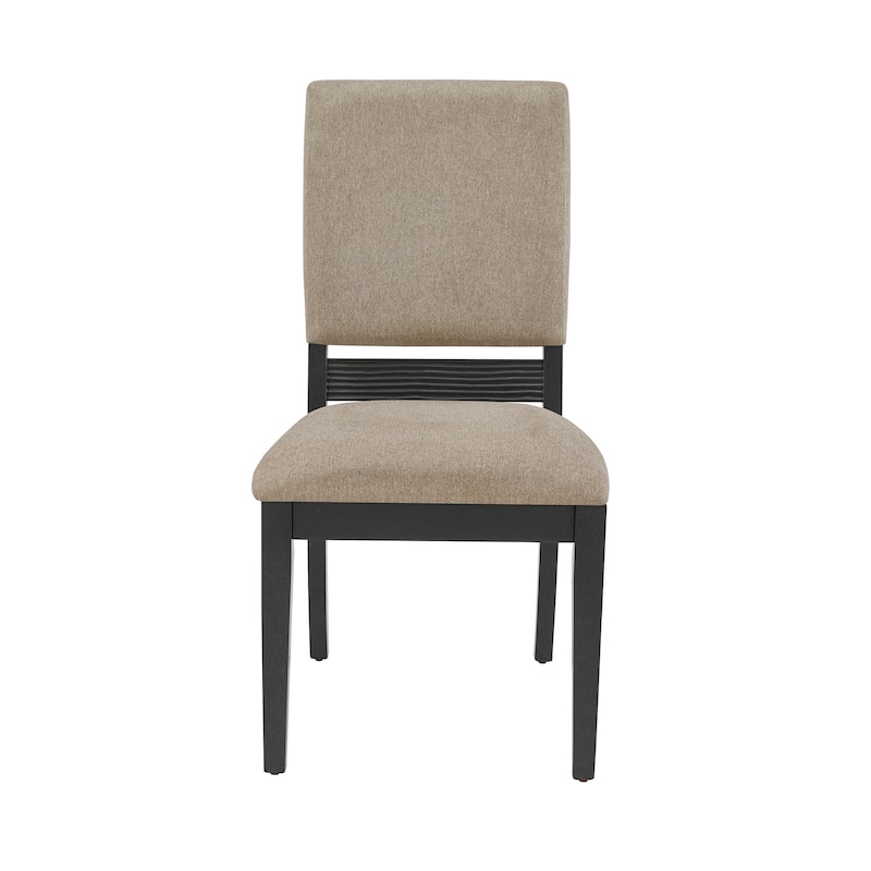 Brasov Black Finish Light Grey Linen Dining Chair (Set of 2) by iNSPIRE Q Modern