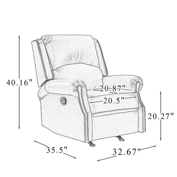 Ilario 32.67'' Wide Genuine Leather Manual Rocker Recliner, Set of 2