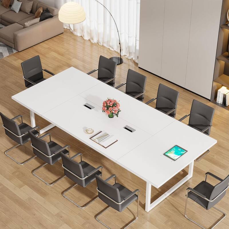8FT Conference Table, 94.49 L Large Meeting Table for 10 People