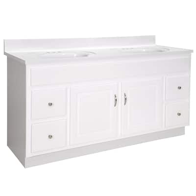 Design House 586438 Concord 60" Free Standing Double Basin Vanity Set