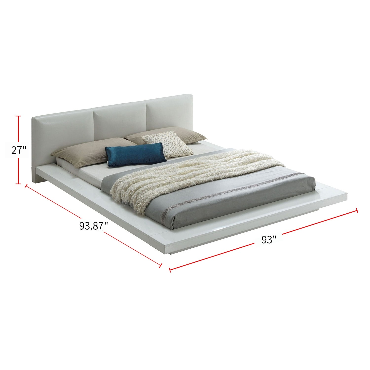 Low white store headboard