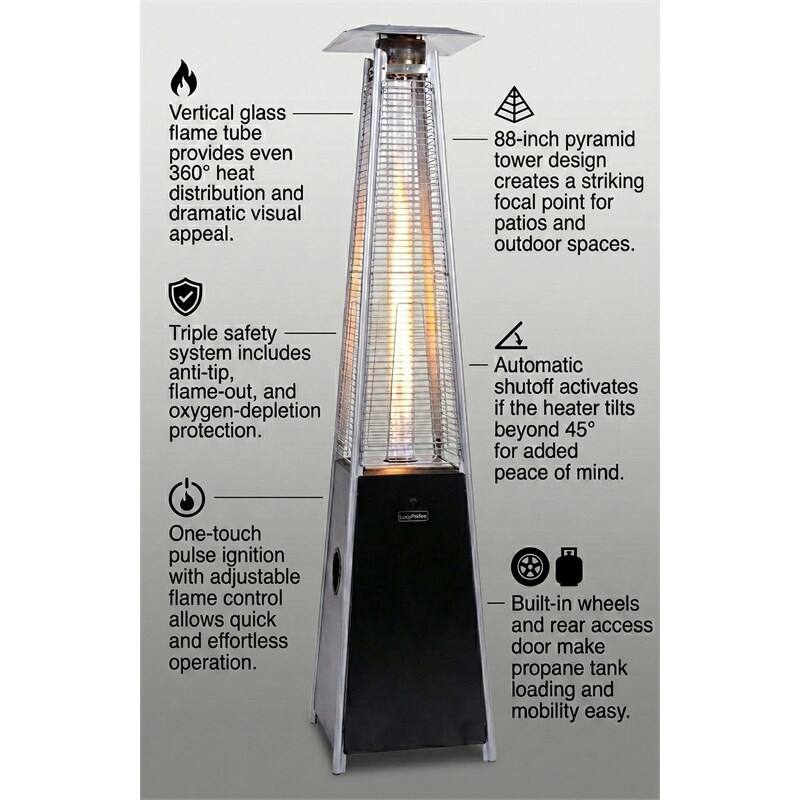 Origins by Alpine Apex Flame Outdoor Flame Heater, Mocha