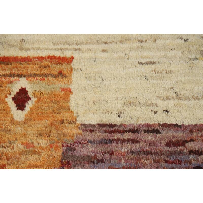 Geometric Moroccan Oriental Rug Hand-Knotted Bedroom Wool Carpet - 8'2" x 9'8"