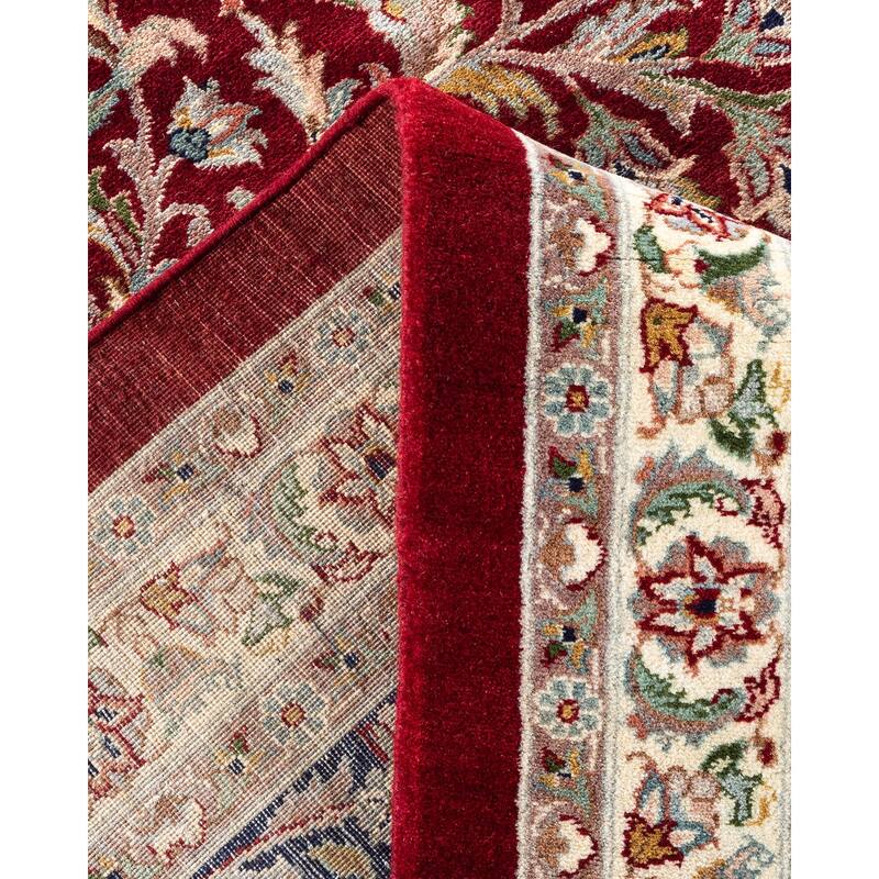 Overton Handknotted Wool Traditional Oriental Red Area Rug - 12' x 18'