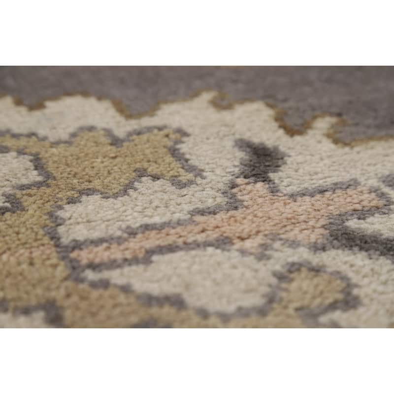 Gray Oushak Indian Area Rug Handmade Wool Carpet - 8'4"x 10'1"